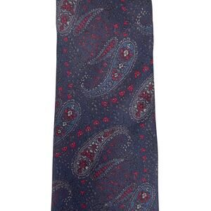 Vintage DON LOPER Beverly Hills 100% Silk Necktie Navy Blue